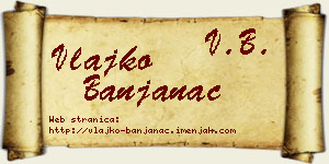 Vlajko Banjanac vizit kartica